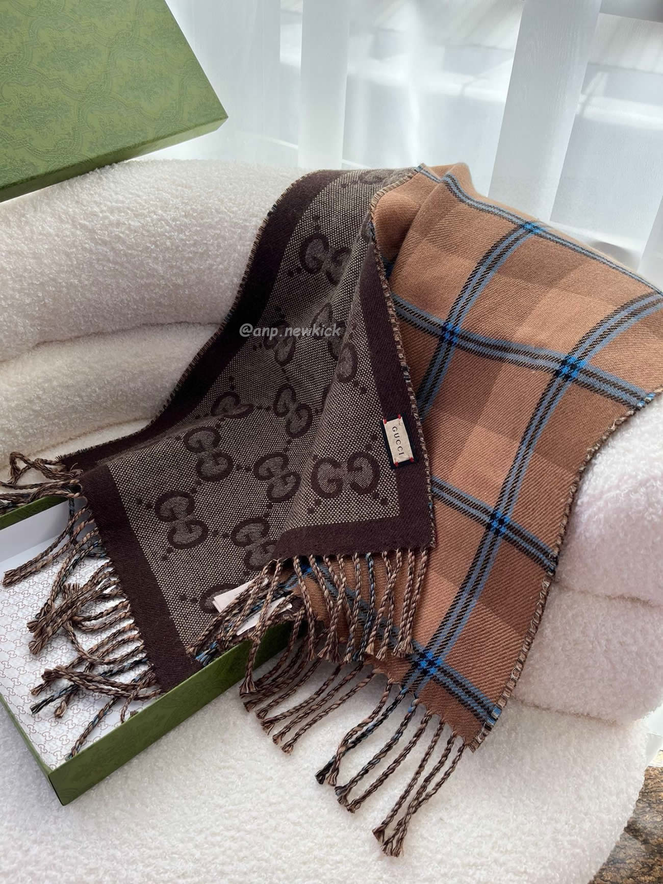 Gucci Gg Reversible Check Scarf 45x170cm (7) - www.newkick.vip